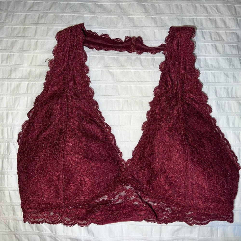 Gilly Hicks Sydney Maroon Lace Halter Bandaeu